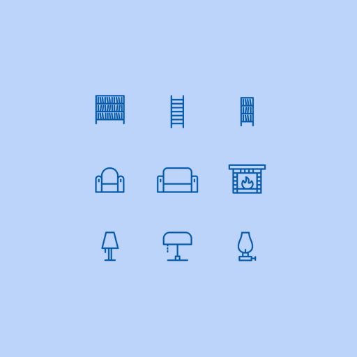 Blue icons